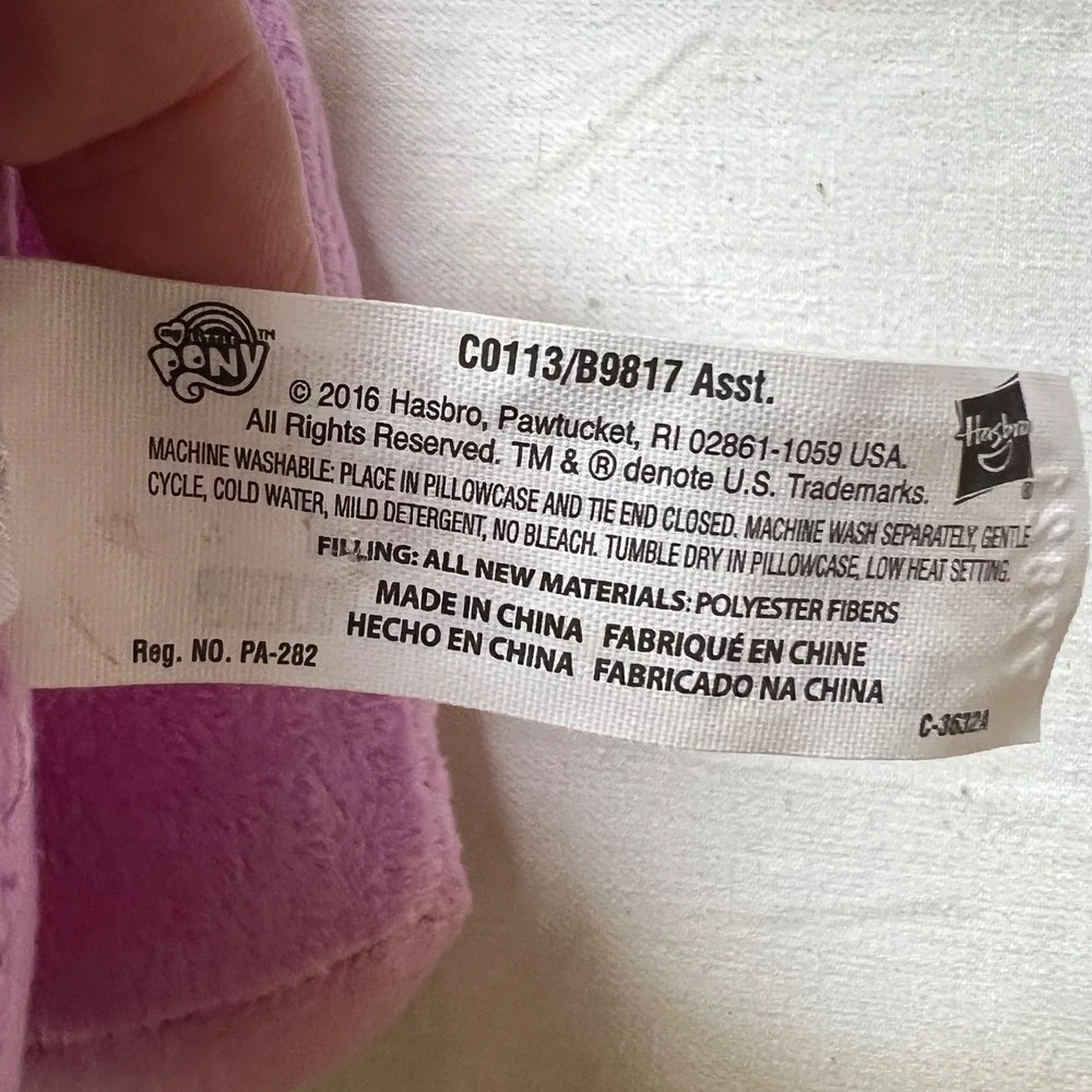 My Little Pony Twilight Sparkle 15 inch Plush Purple Hasbro 2016 READ